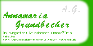 annamaria grundbecher business card